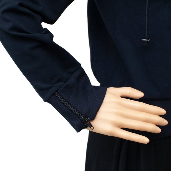 Blue Fish Active Wear Black Jacket Pink Dot Collar - Picture 6 of 10